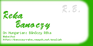 reka banoczy business card